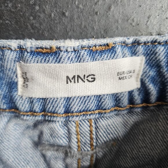 Mango MNG Women's Medium Wash Slit Denim Straight Maxi Skirt Timeless Size S - Picture 12 of 16